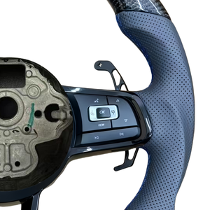 Volant sport en cuir et fibre de carbone, très demandé, pour Volkswagen Golf 7 Golf 6 MK7 MK7.5 Polo GTI Jetta Bora Santana <span class=keywords><strong>Caddy</strong></span> - Product Image 4