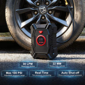 Kit d'outils d'urgence 33 pièces avec gonfleur rapide de pneus 12V 100PSI et câbles de démarrage robustes pour la sécurité automobile - Product Image 3