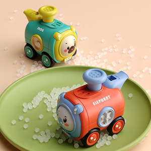 Inertia Press Face change Toy Car con fischietto trenino resistente alla caduta Cartoon Car Boy giocattoli interattivi genitore-figlio - Product Image 4