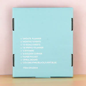 สมุดจดบันทึกสมุดวางแผนเป้าหมาย,อุปกรณ์เครื่องเขียนสำหรับโรงเรียนสมุดรายวันแบบกำหนดเอง - Product Image 3