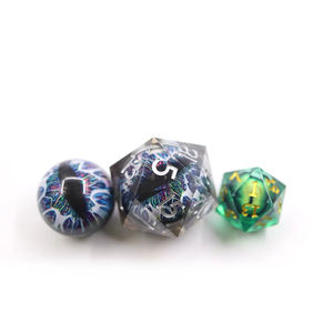D20 مخصصة التنين الأسود العين النرد الراتنج واضحة مخصصة كبيرة متعددة الجوانب لعبة النرد - Product Image 2