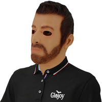Masque en latex visage de père-in-law barbu, accessoire amusant pour Halloween, fête costumée, jeu de rôle, mascarade, personnalisable
