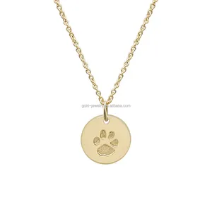 Colar com estampa de gato, colar fofo com estampa de gato de 14k, ouro real, design personalizado, joia, presente para mulheres