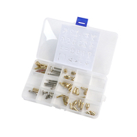 Alat Pembakar Kayu Profesional, Set Alat Emboss DIY Ujung Pena Huruf Hot Stamp Set Kerajinan Ukir 53pcs/set Ujung Kawat Pembakar Kayu