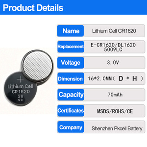 Không có thể sạc lại nút di động Đồng xu 3V CR1620 nút Pin cho đồng hồ báo thức quy mô kỹ thuật số máy tính - Product Image 6