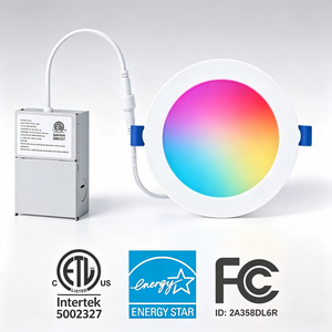 ไฟดาวน์ไลท์ LED RGBCW อัจฉริยะขนาด 4 นิ้ว 16 ล้านสี ปรับความสว่างได้ พร้อมกล่องเชื่อมต่อ ใช้งานร่วมกับ Alexa Google Home ได้รับการรับรองมาตรฐาน ETL - Product Image 5