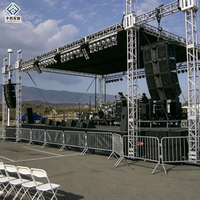 Sistema de Entramado de Iluminación Portátil OEM, Tipo Truss Cuadrado, en Aluminio Plateado y Negro, para Techos de Eventos, Conciertos y Escenarios Móviles