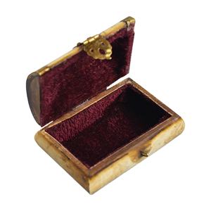 Caja de regalo para pendientes, caja de anillo con diseño de hueso Natural, color Natural y acabado pulido - Product Image 5