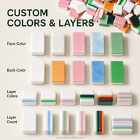 Jeu de Mahjong Américain Personnalisé ODM en Acrylique Durable pour 4 Joueurs – Idéal pour les Programmes de Cadeaux de Retraite