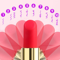 Weihnachtsgeschenke Erwachsenenprodukte Großhandel Wiederaufladbarer Lippenstift Vibrierendes Ei Massage Vibrationsstab für Selbstbefriedigung