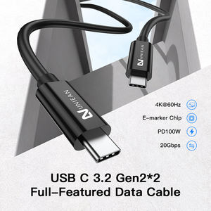 ABS Behuizing PVC USB3.2 Gen 2 USB-C Kabel 3ft 4K UHD 20Gbps 100W PD Snelladen Type C Kabel voor Thunderbolt 3 Laptop Macbook - Product Image 2