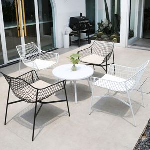 Chaise d'extérieur en fer durable villa balcon étanche jardin patio table et chaises ensemble - Product Image 5