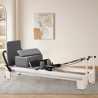 Peralatan Latihan Fleksibilitas Pilates Berkinerja Tinggi dengan Harga Terjangkau, Alat Yoga Core Bed yang Dapat Diatur, Peralatan Kebugaran Roller Kayu Oak