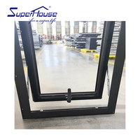 Ventanas de Aluminio con Rotura de Puente Térmico Certificadas para Impacto de Huracanes en Miami, Florida, Superhouse, Ventana Abatible de Triple Vidrio