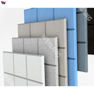 Panneau acoustique moderne en fibre de polyester insonorisant avec design graphique pour l'élimination des échos dans les salles de cinéma maison de luxe suédoises - Product Image 3