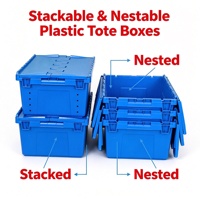 Bac de manutention en plastique robuste, empilable et emboîtable, pour le stockage et le transport en agriculture