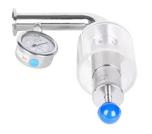 Válvula de Liberação de Ar de Aço Inoxidável Sanitário 304 316 com Manômetro - Product Image 2