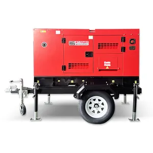 Best price power plant generator set trailer 25kva 40kva 50kva silent diesel generator