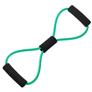 Eako Gym Fitness Pull Rope Expansor de tórax 8 Palavra Elastico Tubulação de Treinamento Muscular Corda de Tensão Yoga Bandas de Exercício de Resistência