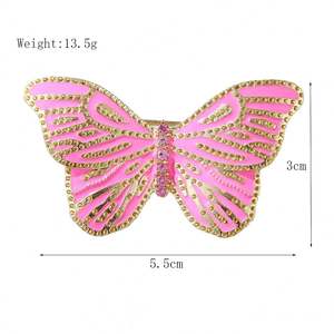 Vintage Stylish Enamel Colorful <b>Crystals</b> Butterfly Brooch Pin <b>Stitching</b> Clothing Accessories - Product Image 5