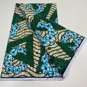<span class=keywords><strong>Pagne</strong></span> Super Réel en Coton 100% Biologique, 6 Yards, Tissu Africain Batik, Robe Tissée, <span class=keywords><strong>Pagne</strong></span> <span class=keywords><strong>Hollandais</strong></span> Peigné, Chaussures en Tissu d'Organza pour Filles - Product Image 5