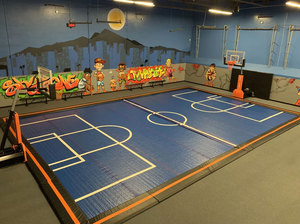 Terrain de football pour trampoline flottant Salle de sport Saut Tapis de <span class=keywords><strong>gymnastique</strong></span> Cour d'air gonflable - Product Image 6