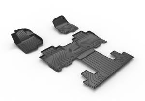 Tapis de sol de voiture toutes saisons en TPE pour <span class=keywords><strong>Ford</strong></span> Expedition <span class=keywords><strong>MAX</strong></span> 4WD LHD 8 places 2023, ensemble complet, 100 % imperméables, faciles à nettoyer - Product Image 2