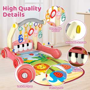 EPT mainan Piano kebugaran bayi multifungsi, tikar Main kebugaran Gym dapat disesuaikan 2 in 1 - Product Image 2