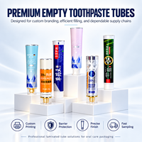 Tubes de dentifrice en aluminium et plastique de 50 ml, compressibles, avec bouchon à vis, logo personnalisé imprimé UV, emballage pour soins bucco-dentaires en vrac