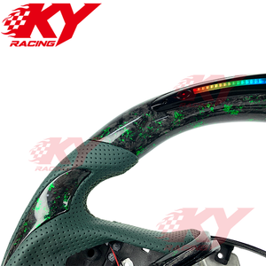 Accesorios para Automóviles Infiniti, Pantalla LED Personalizada, Volante Deportivo de Fibra de Carbono Forjada y Cuero Genuino para Q50 Q60 - Product Image 2