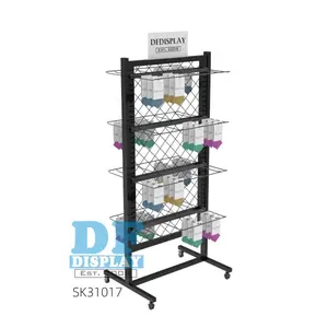 SK 31017 Sock display rack ferro rede de arame com gancho acessórios luva chinelo display rack stand