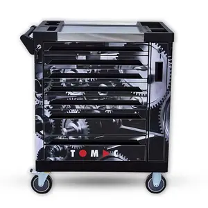 TOMAC Support Customized 202pcs Metal 6 Drawer Colorful Stainless Steel Tool Chests And Cabinets Garage With Hand Tools