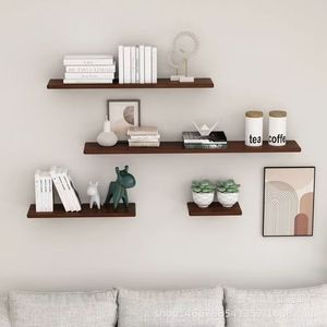 Étagère murale multi-niveaux en bois massif, 3 niveaux, support de rangement mural pour livres, jouets, salon, chambre à coucher - Product Image 1