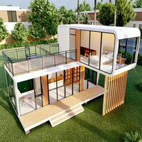 Conteneur de transport modulaire préfabriqué 20ft 30ft 40ft, bureau, villa portable, aménagé, écologique, de luxe, traditionnel, SPC
