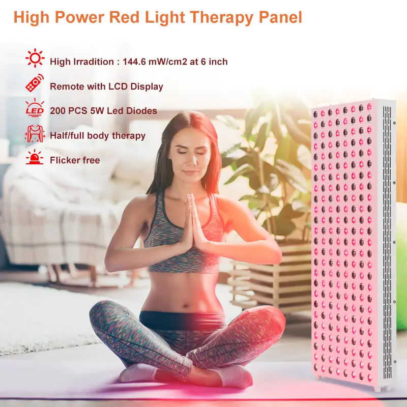 New 100W 300W 600W 1000W Red Light Therapy Panel Infra Red Light Panel For Full Body Red Light Therapy