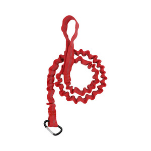Lanière de pagaie de kayak élastique en nylon rouge avec boucle en alliage pour lacs, rivières, accessoires de Stand Up Paddle - Product Image 1