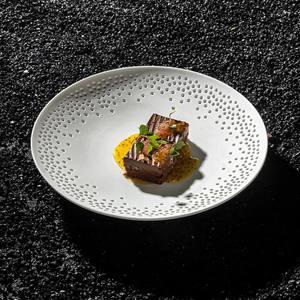 Platos de Cerámica Novedosos, Platos Huecos para Restaurante, Club, Hotel, Vajilla Redonda para Ensaladas, Postres, Pasteles, Bandejas para Servir Comida - Product Image 5