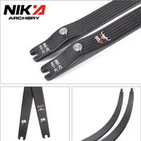 Branches de tir à l'arc Nika Archery Takedown Long Limbs N3 Progress Small Logo en fibre de carbone ILF pour arc recurve