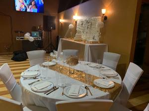 Tovaglia e <span class=keywords><strong>runner</strong></span> personalizzabili con paillettes ricamate da 3 mm, oro e argento, glitter, stile europeo, motivo a tinta unita - Product Image 5