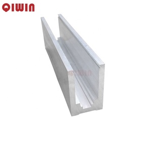 Profilé en aluminium à canal en U, norme européenne pour l'auvent Vila monté sur le côté, monté sur l'<span class=keywords><strong>insert</strong></span>, profilé en verre sans cadre monté sur le dessus - Product Image 5