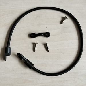 Juego de cuerdas elásticas para kayak, 45 cm, gancho de acero inoxidable negro con tornillos para un fijado seguro - Product Image 2