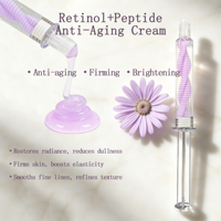 Crema Facial Antienvejecimiento con Retinol y Péptidos 30g, Escualano Reafirmante, Iluminador, Suavizante de Líneas Finas, Venta al por Mayor de Productos para el Cuidado de la Piel