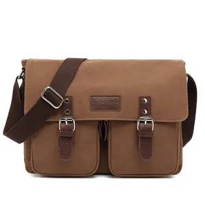 Popular Design Multi-function School Laptop <strong>Bag</strong> Travel Casual Canvas Shoulder <strong>Cross</strong> <strong>Body</strong> Messenger <strong>Bag</strong> Men - Product Image 1