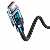 Câble de charge rapide USB C OEM, câble de type C PD avec affichage numérique LED, câble de synchronisation de données tressé pour appareils mobiles