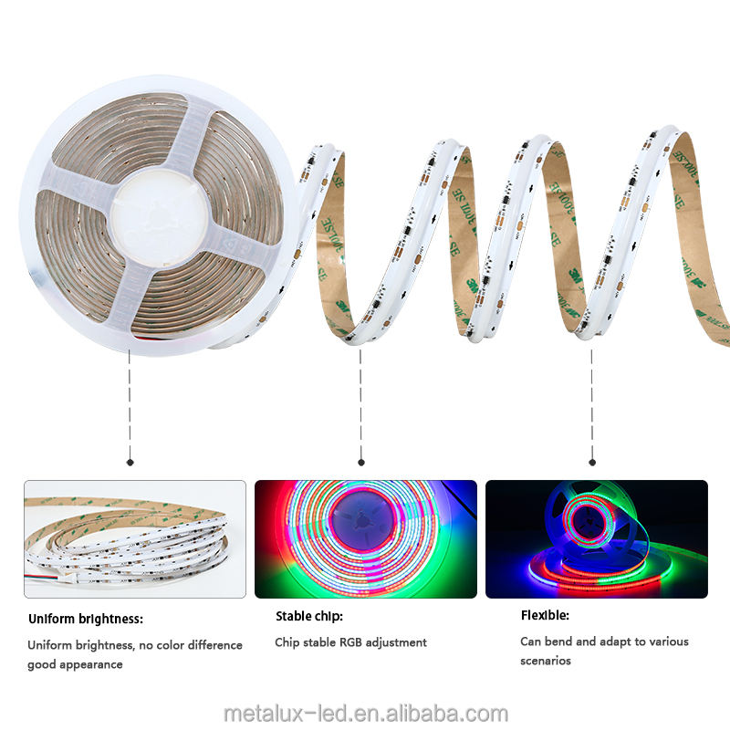 Top Sales WS2811 Pixel RGBIC Chasing Pixel LED Strip 720LED Addressable Cob Digital 12v/24v Magic Color for Lighting Decoration