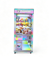 Banana Land Machine à poupées métallique entièrement transparente pour 1 joueur, avec accepteur de pièces et de billets, éclairage LED RGB, pour utilisation en arcade et en centre commercial, OEM ODM