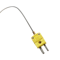 Termopar Blindado WRNK-171, Sensor de Temperatura con Sonda Tipo K Enchufable, Resistencia a Altas Temperaturas con Relleno de Óxido de Magnesio