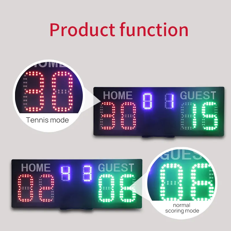 Ganxin Remote Digital Scoreboard Portable Battery Built-in Sports scoreboard Battery Wireless Led Tennis Scoreboard