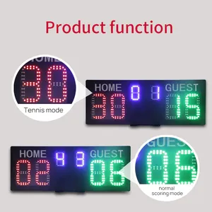 Ganxin Remote Digital Scoreboard Portable Battery Built-in Sports Scoreboard Battery Wireless Led Tennis Scoreboard