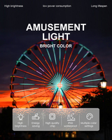 Controlador LED E14 de 60 mm, Iluminación Decorativa B-18F IP65 CRI 80 DC24V, Luces Puntuales Programables con Color Cambiable para Parques Temáticos y de Atracciones